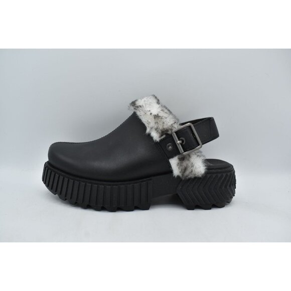 Sorel Womens Size 9 ONA AVE Black Sea Salt Leather Slip On Mules Clogs Shoes - Picture 7 of 13